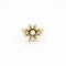 Bague 57 Bague marguerite double halo en or jaune 14K et diamants 58 Facettes LMB-136