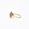 Bague 57 Bague marguerite double halo en or jaune 14K et diamants 58 Facettes LMB-136