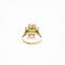 Bague 57 Bague marguerite double halo en or jaune 14K et diamants 58 Facettes LMB-136