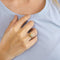 Bague 50 Bague en or rose 18K sertie d’un diamant 0,14 ct 58 Facettes