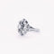 Bague 49 Bague pompadour sertie de diamants en or blanc et platine 58 Facettes