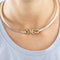 Collier ZOLOTAS - Collier torque nœud d’Héraclès en argent et or jaune 58 Facettes