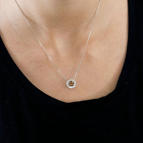 Collier Collier pendentif en or blanc, tourmaline polychrome et diamants 58 Facettes LMB-166
