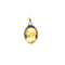 Pendentif Emile Dropsy - Médaille Vierge ovale en or jaune et émail plique-à-jour 58 Facettes