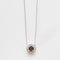 Collier Collier pendentif en or blanc 18K avec tourmaline rose et diamants 58 Facettes