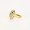 Bague 50 Bague tourbillon marquise en or jaune 18K et diamants 58 Facettes