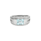 Bague 57.5 Bague bandeau topaze et diamants en or blanc 18K 58 Facettes LMB-200