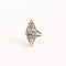 Bague 47 Bague marquise pavée de diamants en or blanc et platine 58 Facettes LMB-6