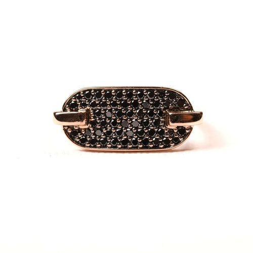 Bague 52 SO SHOCKING Singulière - Bague en or rose 18K et diamants noirs 58 Facettes