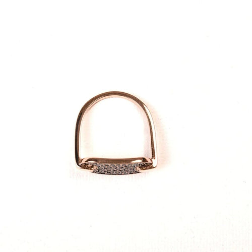 Bague 52 SO SHOCKING Singulière - Bague en or rose 18K et diamants noirs 58 Facettes