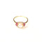 Bague 55 Bague marguerite en or jaune 18K perle, diamants et rubis 58 Facettes LMB-229