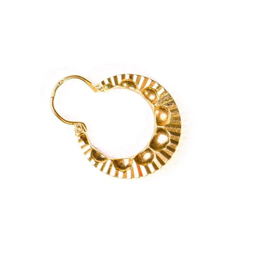 Boucles d'oreilles Boucles d’oreilles créoles à décor rayonnant en or jaune 18K 58 Facettes
