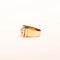 Bague 53 Bague Tank solitaire en or jaune 18K et platine avec diamant 58 Facettes