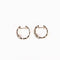 Boucles d'oreilles Boucles d'oreilles créoles en or blanc 18K pavées de diamants et diamants noirs 58 Facettes