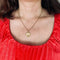 Pendentif Augis - Pendentif médaille d'amour en or jaune 18K et rubis 58 Facettes LMB-255