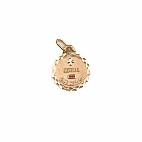 Pendentif Augis - Pendentif médaille d'amour en or jaune 18K et rubis 58 Facettes LMB-255
