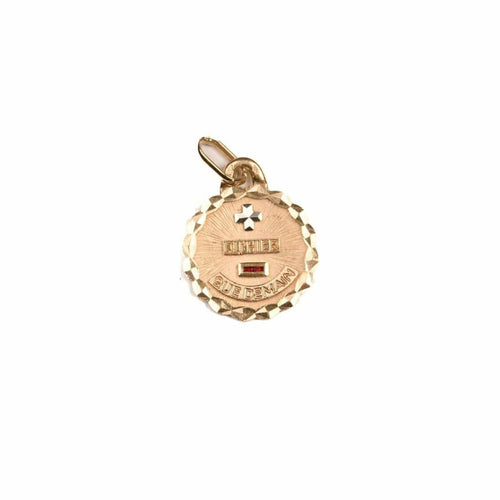 Pendentif Augis - Pendentif médaille d'amour en or jaune 18K et rubis 58 Facettes LMB-255