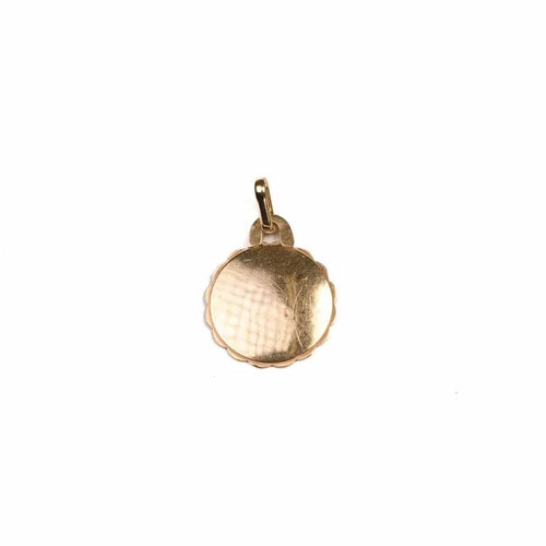 Pendentif Augis - Pendentif médaille d'amour en or jaune 18K et rubis 58 Facettes LMB-255