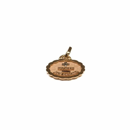 Pendentif Augis - Pendentif médaille d'amour en or jaune 18K et rubis 58 Facettes LMB-255