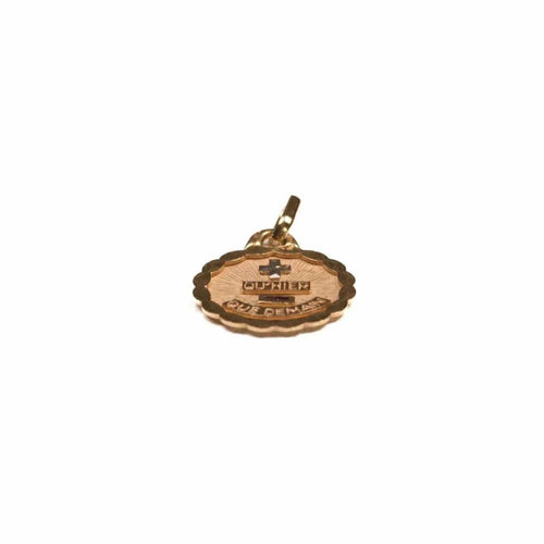 Pendentif Augis - Pendentif médaille d'amour en or jaune 18K et rubis 58 Facettes LMB-255