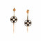 Boucles d'oreilles Boucles d'oreilles créoles à pastilles d'onyx en or jaune 18K 58 Facettes