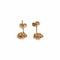 Boucles d'oreilles Boucles d'oreilles puces spirale en or jaune 18K et diamants 58 Facettes