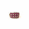 Bague 52 Bague bandeau pavée en or jaune rubis et diamants 58 Facettes 269