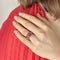 Bague 52 Bague bandeau pavée en or jaune rubis et diamants 58 Facettes 269