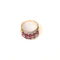 Bague 52 Bague bandeau pavée en or jaune rubis et diamants 58 Facettes 269