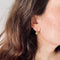 Boucles d'oreilles Boucles d'oreilles dormeuses en or jaune et or blanc avec diamants 58 Facettes