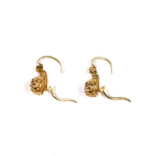 Boucles d'oreilles Boucles d'oreilles dormeuses en or jaune et or blanc avec diamants 58 Facettes