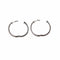 Boucles d'oreilles Boucles d’oreilles créoles en or blanc 18K et diamants 58 Facettes