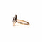 Bague 53.5 Bague ancienne hexagonale en or jaune 18K, saphir synthétique et diamants 58 Facettes LMB-271