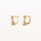 Boucles d'oreilles Boucles d’oreilles dormeuses en or deux tons et diamants 58 Facettes 53