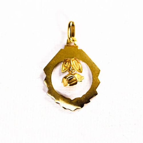 Pendentif Art Nouveau - Pendentif ancien à motif de roses en or 18K deux tons 58 Facettes LMB-287