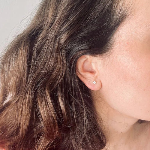 Boucles d'oreilles Boucles d’oreilles clous en or blanc 18K et diamants 58 Facettes 262