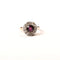 Bague 51 Bague marguerite ancienne en or rose 18K, rhodolite et diamants 58 Facettes LMB-265