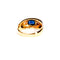 Bague 59 Bague jonc saphir et diamants en or jaune 58 Facettes LMB-256