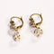 Boucles d'oreilles Boucles d'oreilles dormeuses anciennes en or jaune et blanc, diamants 58 Facettes LMB-278