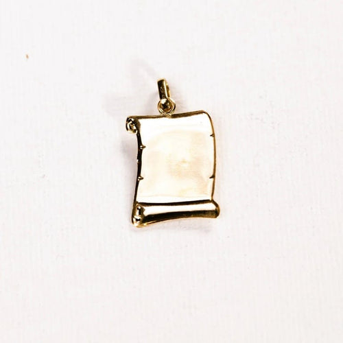 Pendentif Étoile d’Amour - Médaille parchemin en or jaune 18K et rubis de synthèse 58 Facettes LMB-272
