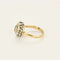 Bague 55 Bague marguerite ancienne en or deux tons, émeraude et diamants 58 Facettes LMB-289
