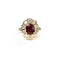 Bague 54 Bague marguerite rubis et diamants en or jaune 18K 58 Facettes LMB-285