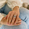 Bague 54 Bague marguerite rubis et diamants en or jaune 18K 58 Facettes LMB-285