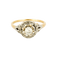 Bague 54 Bague ancienne entourage de diamants en or jaune 18K 58 Facettes LMB-293