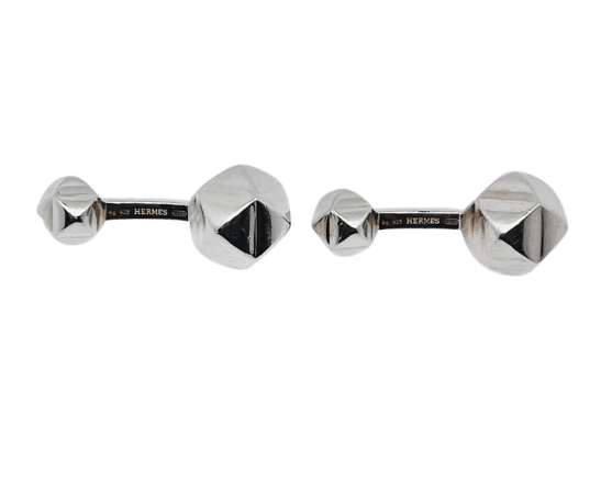 Boutons de manchette Hermès - Boutons de manchette en argent 925 58 Facettes LMB-297