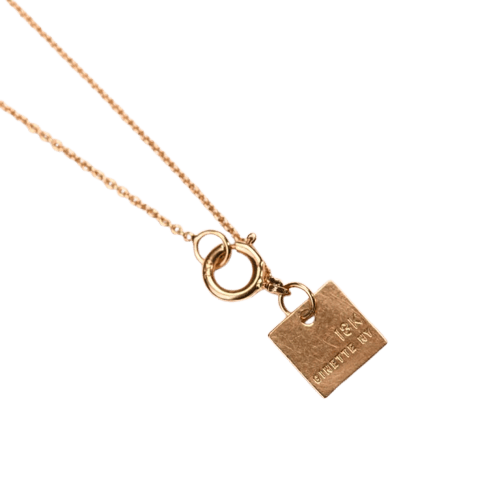 Collier Ginette NY - Chaîne maille forçat fine en or jaune 18K 40 cm 58 Facettes LMB-302