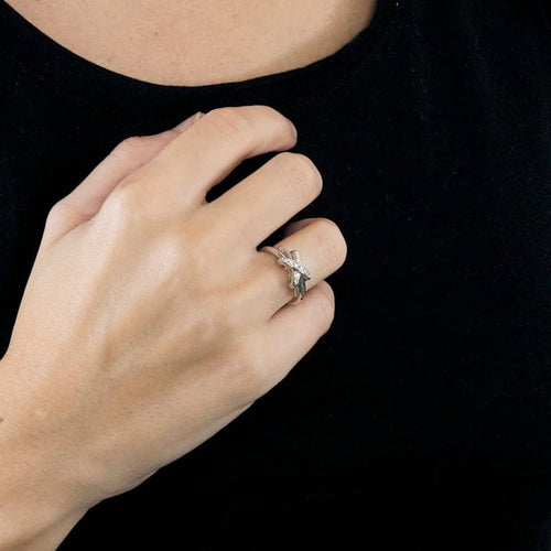Bague 56 Chaumet Liens - Bague en or blanc 18k et diamants 58 Facettes