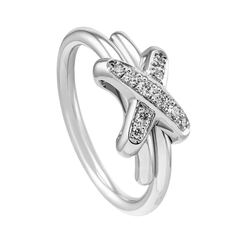 Bague 56 Chaumet Liens - Bague en or blanc 18k et diamants 58 Facettes