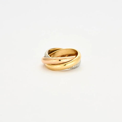 Bague 53 Cartier Trinity - Bague en or 18k et diamants 58 Facettes 66