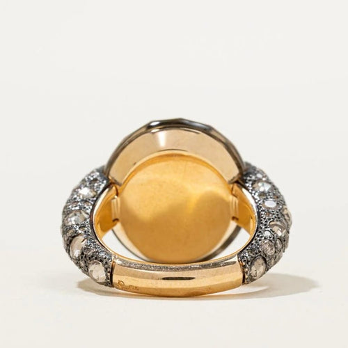 Bague 53 Pomellato Tango - Bague en or rose 18k, quartz fumé et diamants 58 Facettes